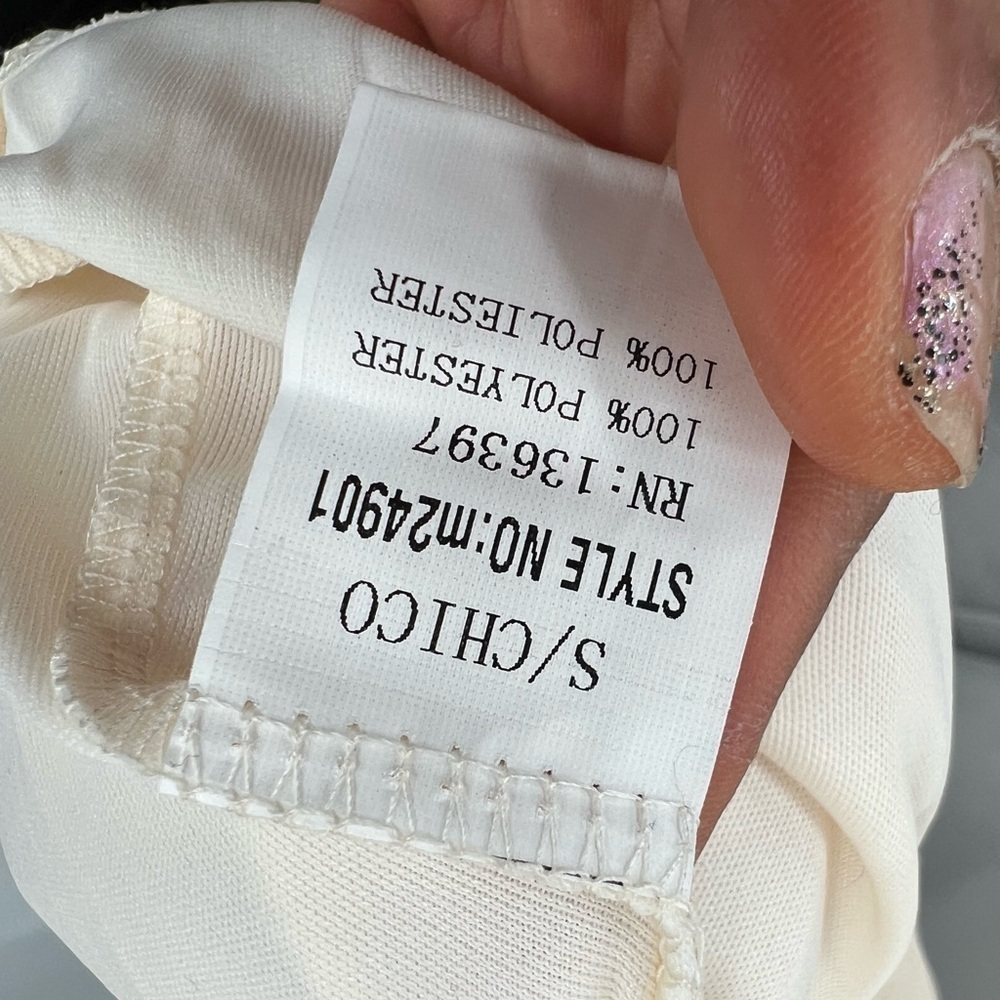 Saved By The Dress Cream Flute Maxi Dress Size Small — image 6 of 8